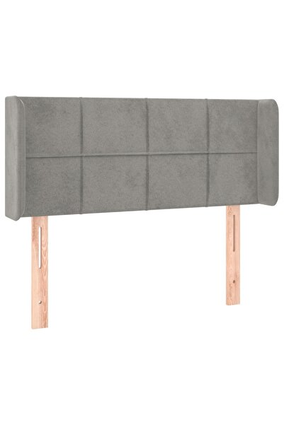 vidaxl Light grey winged headboard 83x16x78/88 cm Velvet