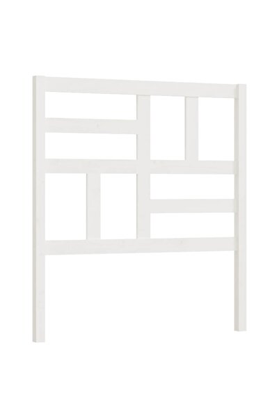 vidaxl Bedside table, white, 106x4x104 cm, solid pine wood