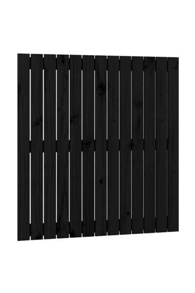 vidaxl Tăblie de pat pentru perete, negru, 82,5x3x90 cm lemn masiv pin