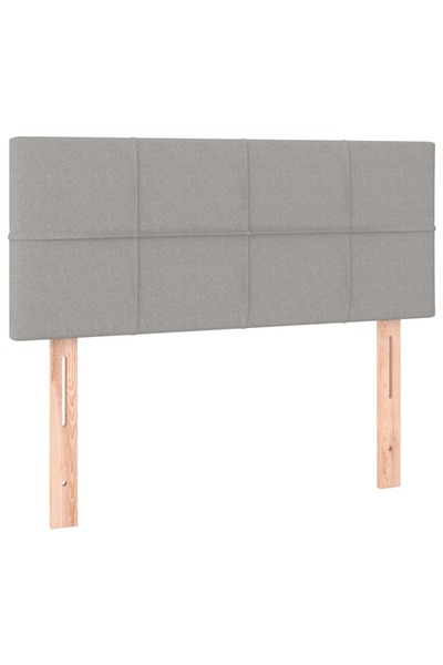 vidaxl Tăblie de pat, gri deschis, 90x5x78/88 cm, textil