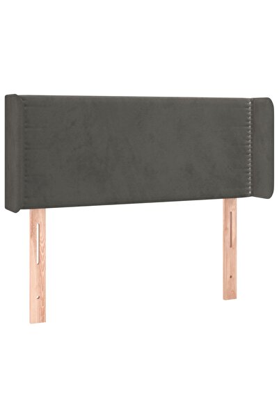vidaxl Dark grey winged headboard 93x16x78/88 cm Velvet