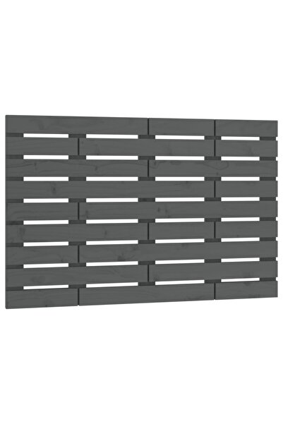 vidaxl Wall-mounted headboard, gray, 81x3x63 cm, solid pine wood