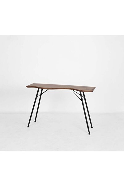 Palma homez كونسول مودرن للمدخل – خشب بني مموج - 120x40x76 سم