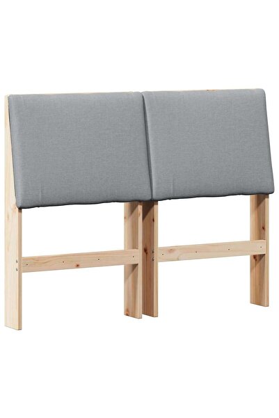 vidaxl Tăblie tapițată Gri deschis 120 cm Lemn de pin masiv