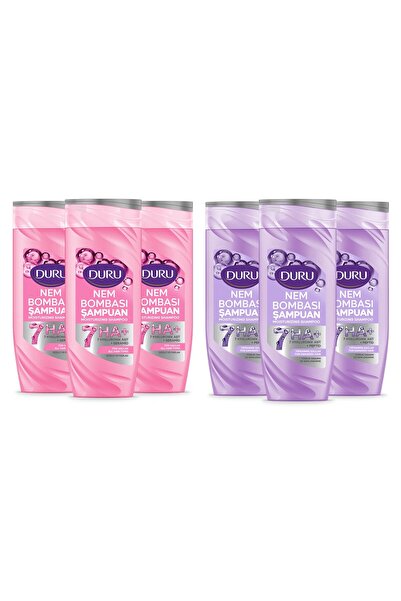 Duru Moisture Bomb Shampoo for Damaged Hair and All Hair Types 400 ml Set of 6