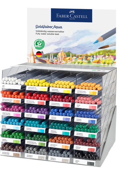 Faber Castell DISPLAY 288 PCS WATERCOLOUR COLOURED PENCIL GOLDFABER FABER-CAS...
