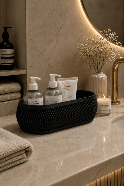Arvella Studio Decorative Bathroom Basket Organizer |   Modern Organizer Bask...