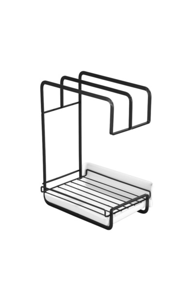 Arabest Kitchen Sponge & Dishcloth Storage Rack, No-Drill Wall Mount Sink Dra...