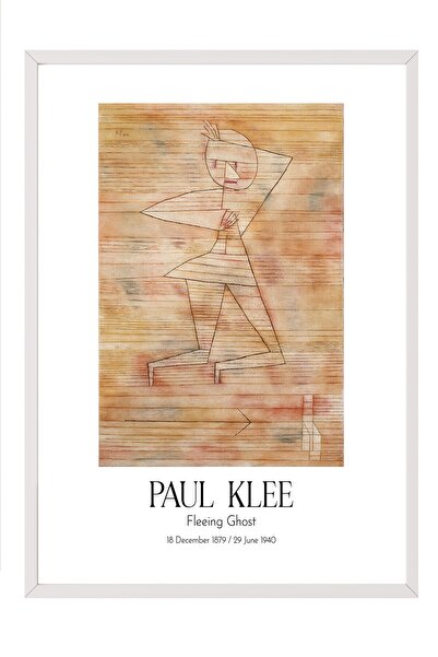 Postifull Paul Klee - Fantoma în fuga, Tablou înrămat pe alb, Seria de artă N...