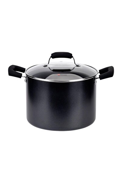 Zokura Primary Aluminum Pot with Glass Lid, 24 cm, 7.4 L