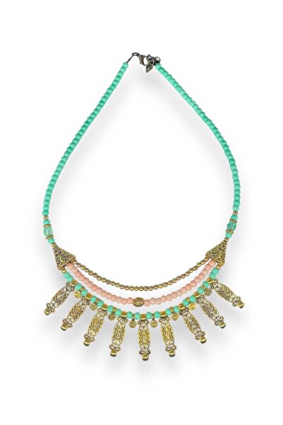 Bozhi Necklace Glass Beads Business Woman Style