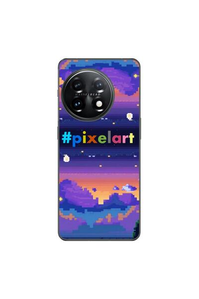 OEM Husa compatibila cu OnePlus 12R Silicon Gel Tpu Model Pixel Art Peisaj
