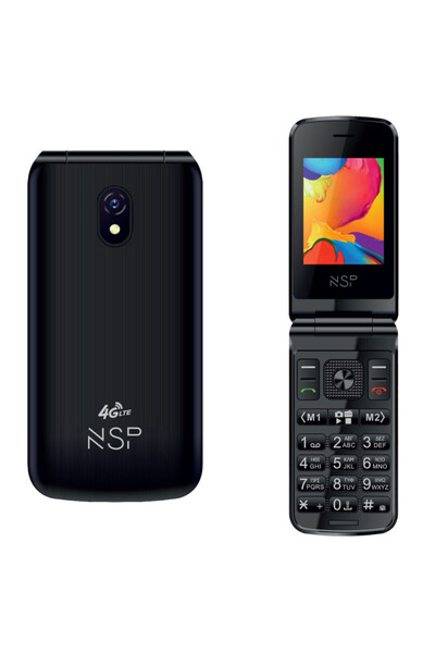 NSP 2650DS (8340888) Μαύρο κινητό τηλέφωνο Flip 4G με πλήκτρα, Dual SIM, Came...