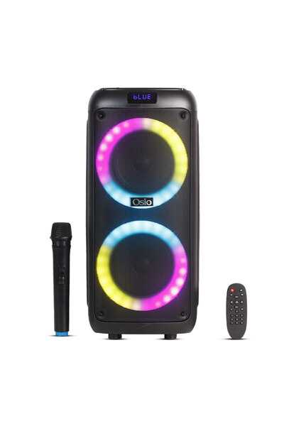 OSIO OBT-8035 Φορητό ηχείο Bluetooth με USB, LED, AUX, TF, RC, FM,TWS, είσοδο...
