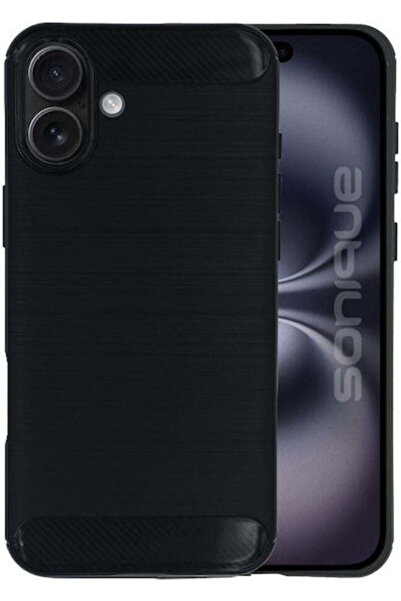 Other Θήκη Σιλικόνης Sonique Carbon Brushed για Apple iPhone 16 Plus Μαύρο