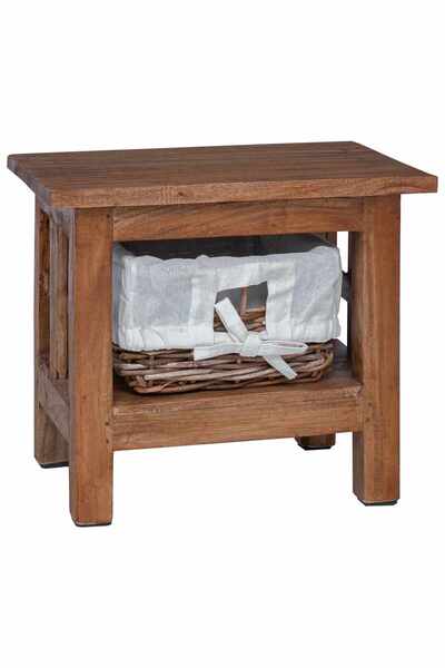 vidaxl Side table Brown Solid mahogany wood