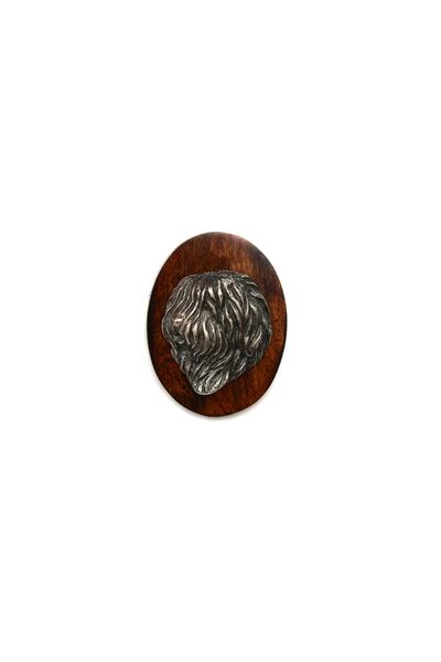 Art - Dog Polish Lowland Sheepdog, PON, Valee Sheepdog - Dog show brooch, sta...