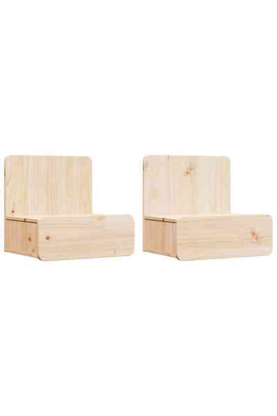 vidaxl Noptieră 2 pcs Maro 44 x 32,5 x 40 cm Lemn masiv de pin