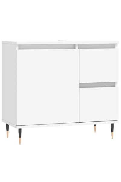 vidaxl Bathroom cabinet, white, 65x33x60 cm, processed wood