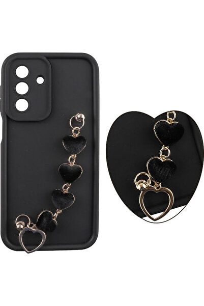 Other Volte-Tel Hearts Θήκη Πλάτης Σιλικόνης με Λουράκι Μαύρο (Galaxy A17)