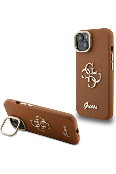 Guess Δερμάτινη Πίσω Θήκη PU με Υφή Κόκκους, Καφέ (iPhone 14) Κωδικός: GUHCP1...