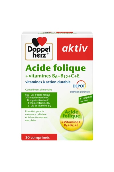 M.C Doppel Herz Folik Asit Vitamin Takviyesi B+C+E - 30 Tablet