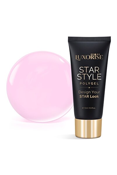 LUXORISE Полигел STAR STYLE - Колекция STAR PINK, Розов Лимлайт, 15мл
