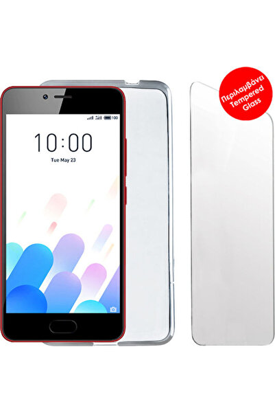 Other Volte-Tel Slimcolor Air Σετ Πίσω Κάλυψης Σιλικόνης με Γυαλί Λευκό Κωδικ...