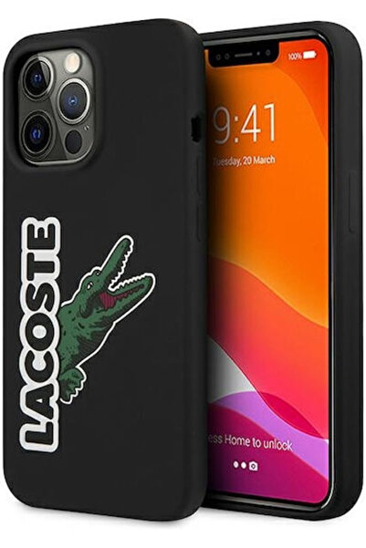 Lacoste Head Crocodile Πίσω Κάλυμμα Σιλικόνης Μαύρο (iPhone 13 Pro / 13) Κωδι...