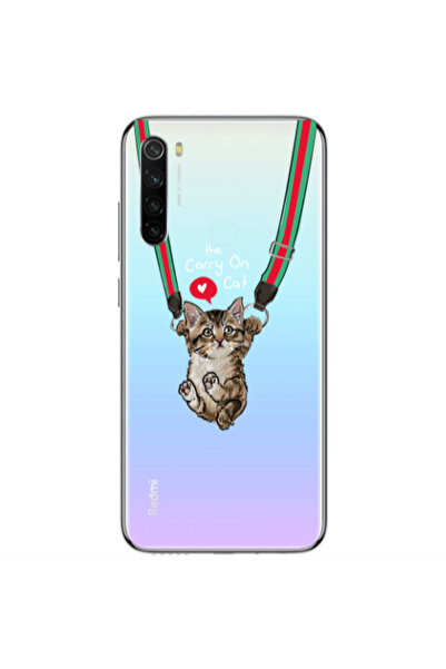 Other Xiaomi Redmi Note 8 Swinging cat Transparent Silicone TPU Θήκη