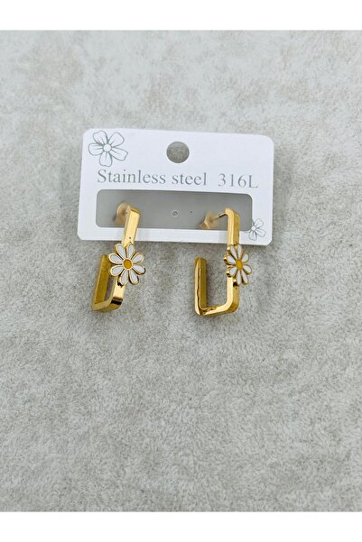 Bozhi Earrings Steel Gold Sparkling Style