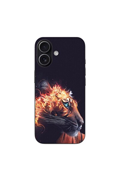 OEM Husa compatibila cu Apple iPhone 17 Silicon Gel Tpu Model Flameborn Tiger