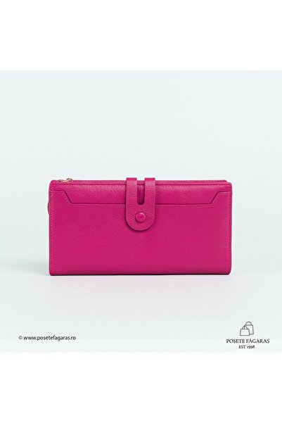 Posete Fagaras Sonia Leather Wallet - Fuchsia, Genuine Leather Wallet , Women...