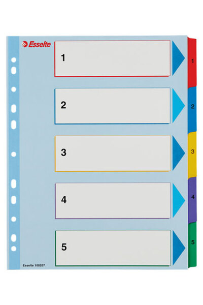 Esselte Separatoare index din carton 1-5 Rescriibile