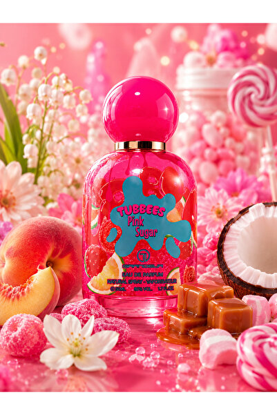 Tubbees Parfum Arabesc Dama Pink Sugar 50ML, Dulce Gurmand cu Caramel, Cocos si Vanilie