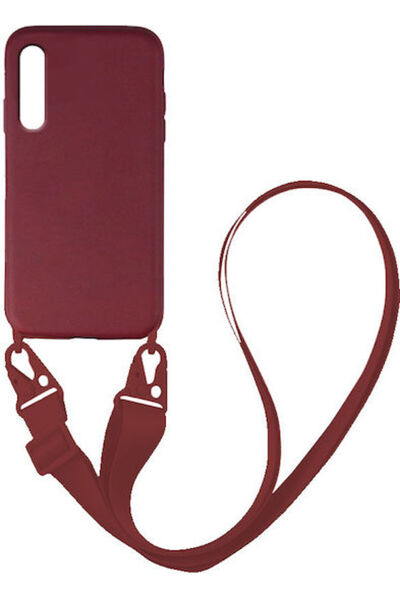 Other Sonique Carryhang Υγρή Θήκη Πλάτης Σιλικόνης 0.5mm με Λουράκι Μπορντό (...