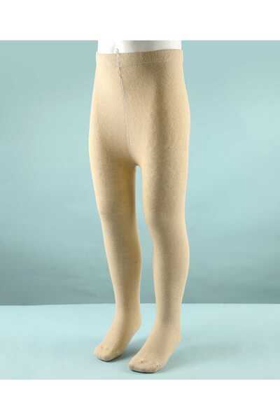 Cute Walk by Babyhug Cotton Woven Anti Bacterial Solid Coloured Tights - Beige