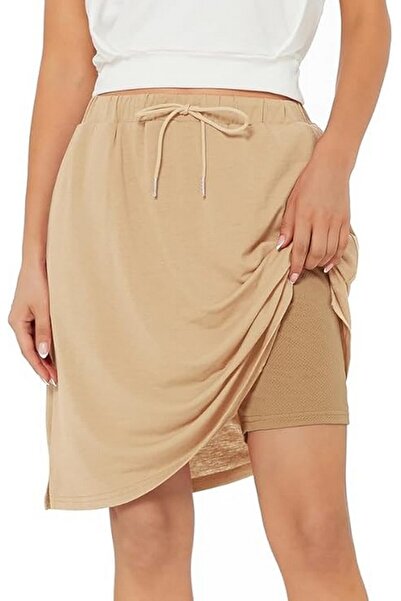 OEM Women's summer tennis skirt and pants, beige, size L