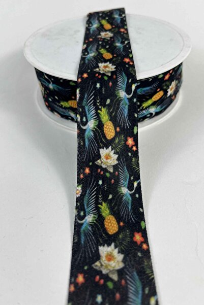 Hobigram Tropivana Pineapple Patterned Premium Decorative Ribbon 1 Meter