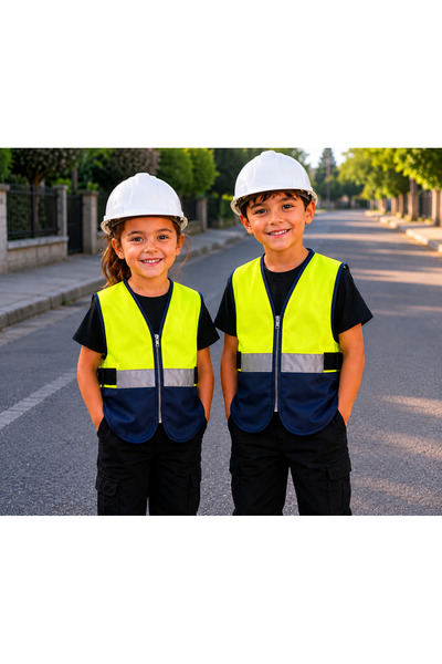 Teknik Children's engineer vest set with zipper and reflectors