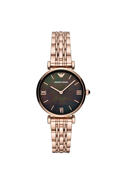 Emporio Armani Ρολόι με Ροζ Χρυσό Μεταλλικό Μπρασελέ - AR11145