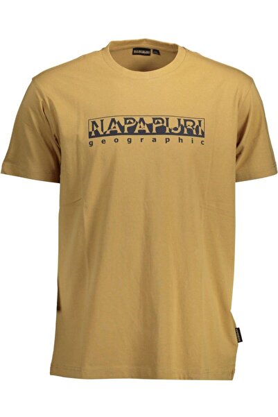 Napapijri Ανδρικό T-shirt με Λογότυπο BEIGE NP0A4G6B-S-SELLA-SS_WE1-SAND-PRAI...