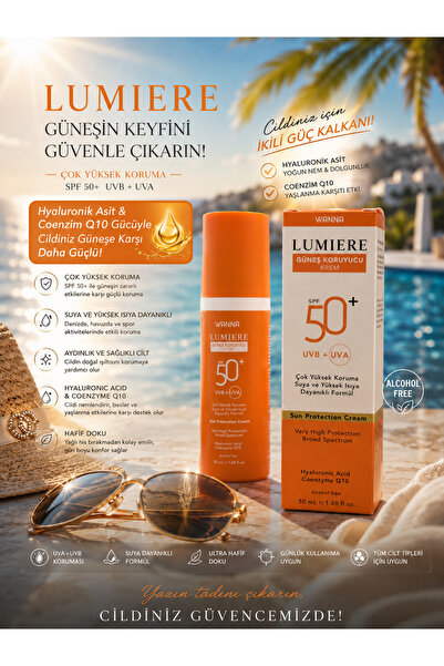 WANNA LUMIERE Photoderm Spot SPF 50+ Leke Karşıtı Tüm Ciltler için Yüz & Vücu...