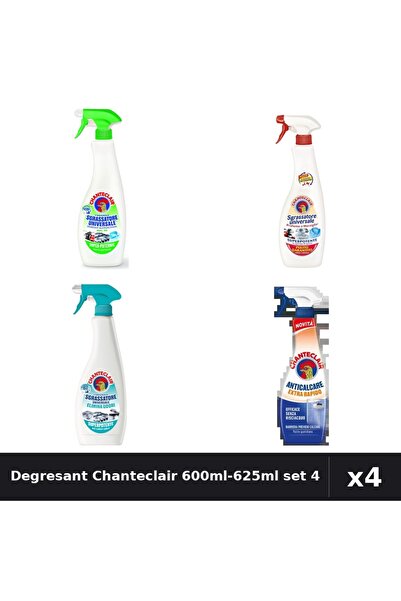 Chanteclair Set 4 Degresant Universal 600ml-625ml - Lămâie, Marsilia, Anti-Mi...