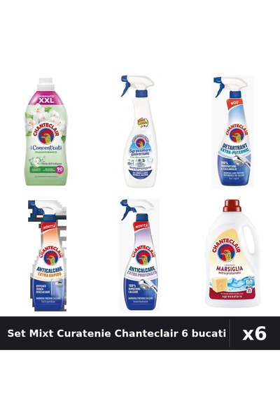 Chanteclair Set 6 Curatenie - Detergent, Degresant, Balsam, Detartrant - 1800...