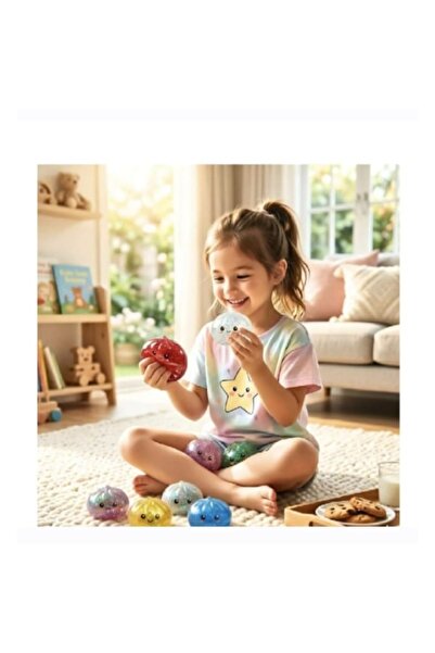 MASHASHOP Jucărie antistres squishy gălușcă cu sclipici, multicoloră