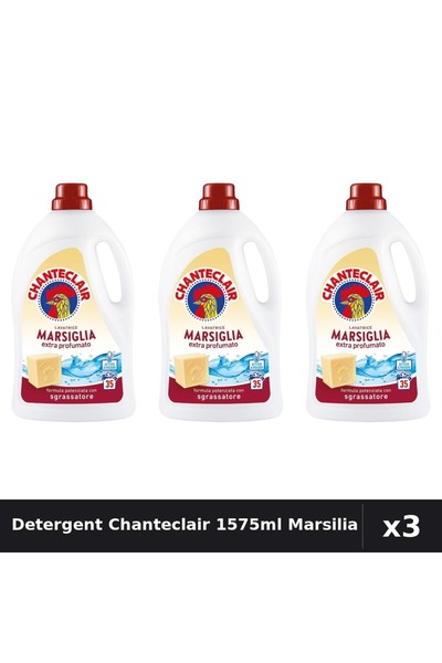 Chanteclair Pachet 3 Detergent Lichid Rufe 1575ml 35 Spalari - Marsilia, Cura...