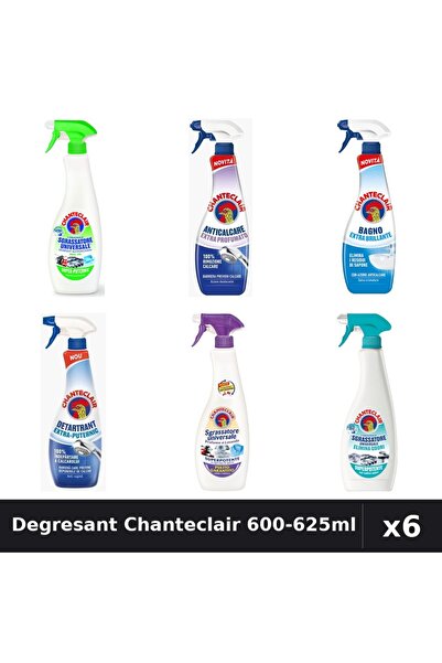 Chanteclair Set 6 Degresant Universal 600-625ml - Lămâie, Mosc Alb, Anti-Miro...