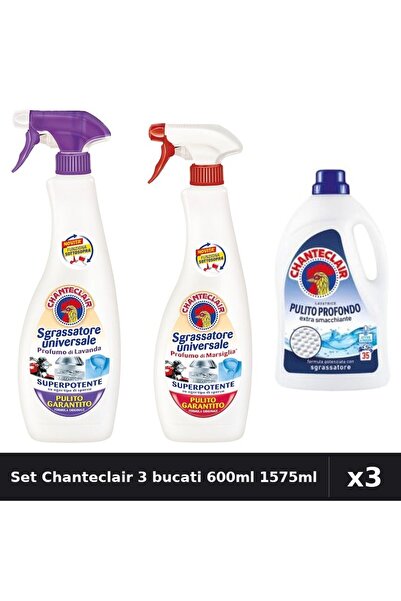 Chanteclair Set 3 Degresant și Detergent 600ml 1575ml - Marsilia, Mosc Alb, C...
