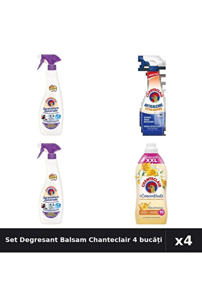 Chanteclair Set 4 Degresant și Balsam 600ml-625ml-1800ml - Lavanda, Mosc Alb,...